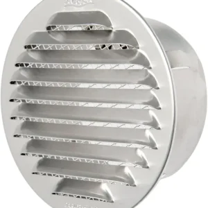Griglia metallica tonda da incasso con rete Ventilazione First 100 mm - Alluminio Beperkte Voorraad