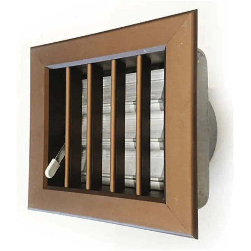 Griglia ventilazione camino alluminio rettangolare da incasso con serranda First 160x150 mm - Alluminio Merkproduct