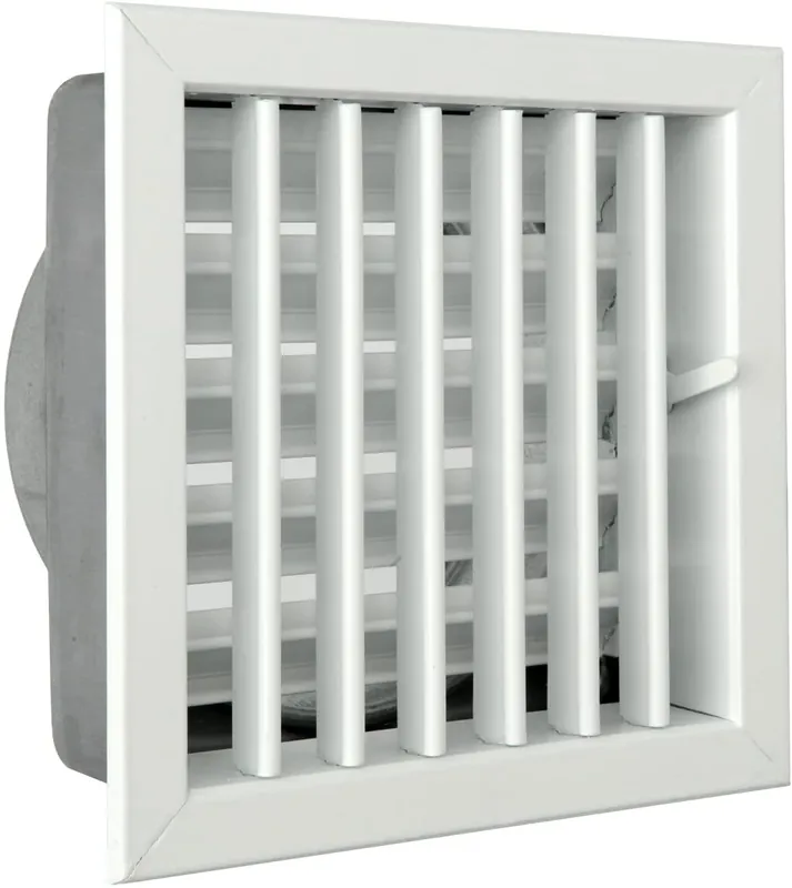 Bestseller Griglia ventilazione camino alluminio da incasso imbocco serranda First 140x130 mm - Ø 100 mm