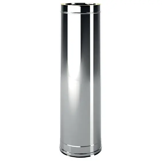Rechtstreeks Van De Fabrikant Canna fumo altezza 1 metro doppia parete acciaio inox Iso25 De Marinis Canna fumo altezza 1 metro doppia parete acciaio inox Iso25 De Marinis Echome