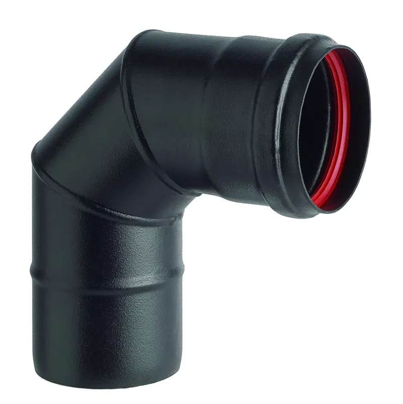 Voordeelprijs Tubo curva 90° smalto porcellanato nero guarnizione Aeternum Ala Tubo curva 90° smalto porcellanato nero guarnizione Aeternum Ala Echome