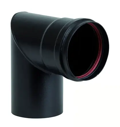 Tubo squadra curva 90° smalto porcellanato nero guarnizione Aeternum Ala Tubo squadra curva 90° smalto porcellanato nero guarnizione Aeternum Ala Echome Weekendaanbieding