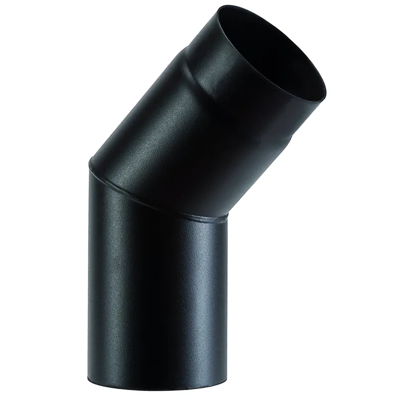 Tubo curva 45° 2 settori porcellanato nero Smalto top Ala Tubo curva 45° 2 settori porcellanato nero Smalto top Ala Echome Uitverkoop