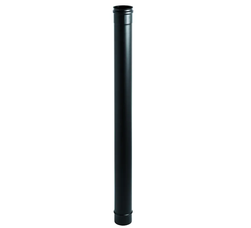 Premium Canna fumaria tubo diritto 1m inox nero De Borri Canna fumaria tubo diritto 1m inox nero De Borri Echome