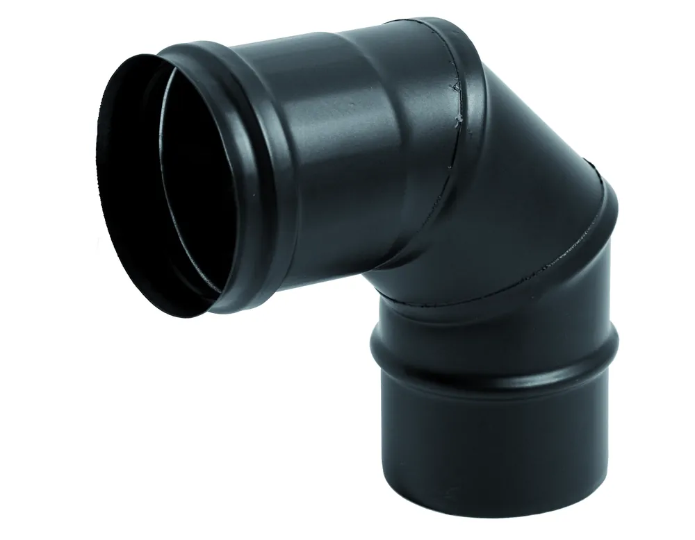 Tubo curva 90° settori inox nero De Borri Tubo curva 90° settori inox nero De Borri Echome Koopje