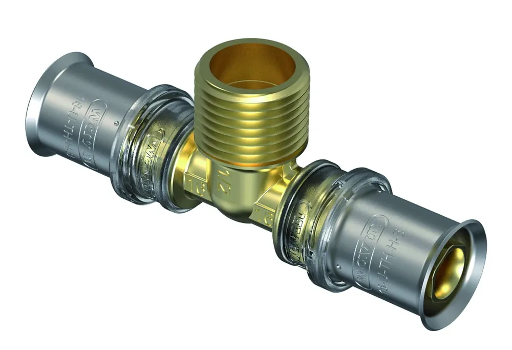 Tee maschio 90° pressare Tigris M5 Wavin 16x1/2” Lage Prijs