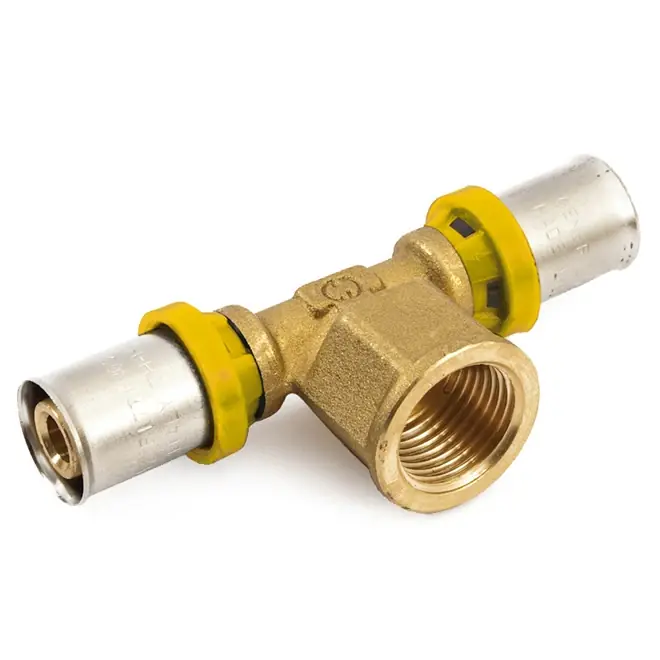 Gereduceerde Prijs Raccordo T femmina tubo multistrato gas Trident General Fittings 16x1/2”