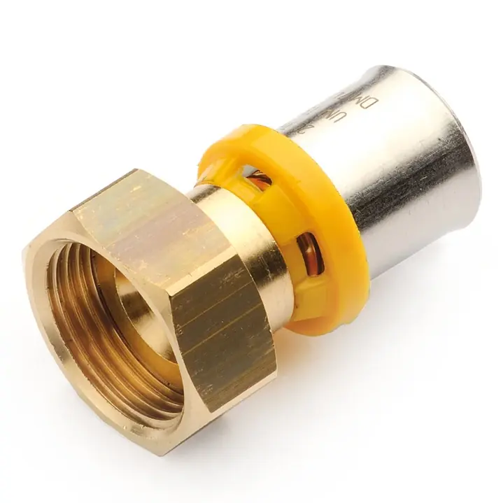 Raccordo dritto sede piana girello femmina gas Trident General Fittings 16x1/2" Snelle Levering