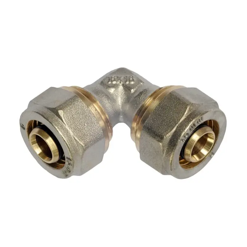 Gomito intermedio doppio avvitamento ottone tubo multistrato Ape 16x16x2 Direct Verzonden