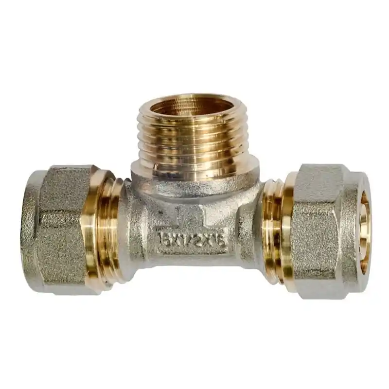 Populair Tee stringere maschio ottone tubo multistrato Ape 20x1/2”x2