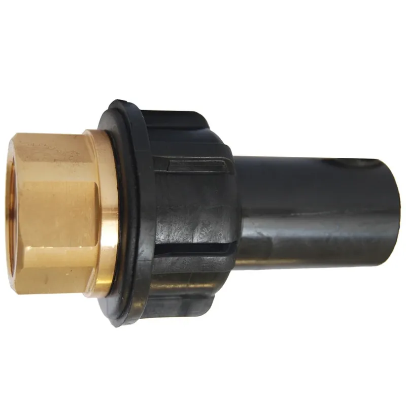 Giunto transizione ottone femmina PE 100 Wavin 1 1/2”x50 Merkproduct