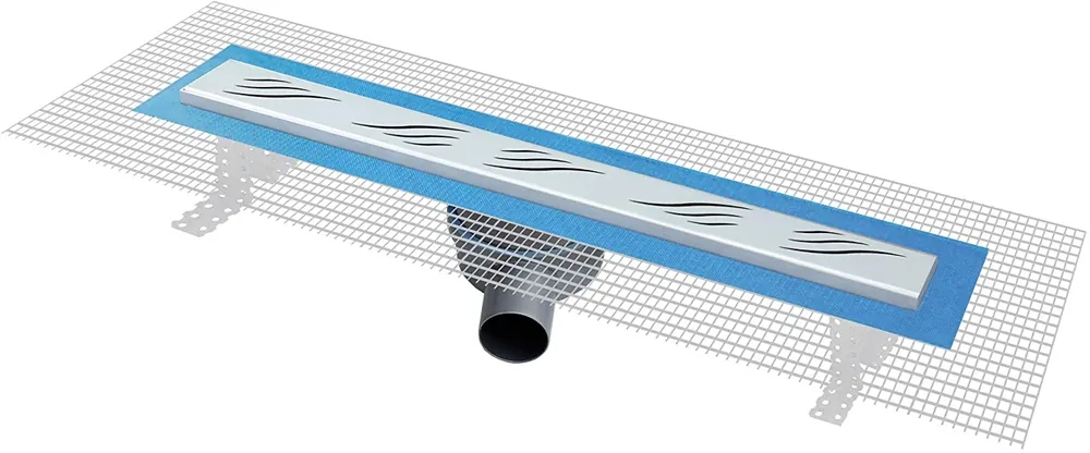 Shop Nu Canalina in ABS per la doccia con griglia estetica Pratiko First Canalina in ABS per la doccia con griglia estetica Pratiko First Echome