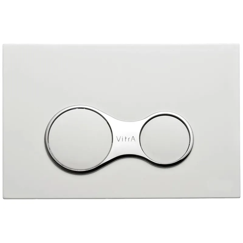 Betaalbaar Placca comando doppio pulsante cassetta WC Sirius VitrA Placca comando doppio pulsante cassetta WC Sirius VitrA Echome