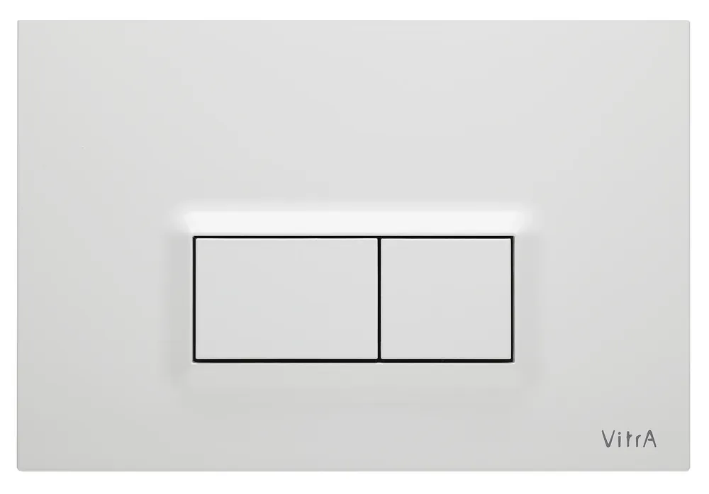 Placca comando doppio pulsante cassetta WC Loop-R VitrA Placca comando doppio pulsante cassetta WC Loop-R VitrA Echome Nieuw