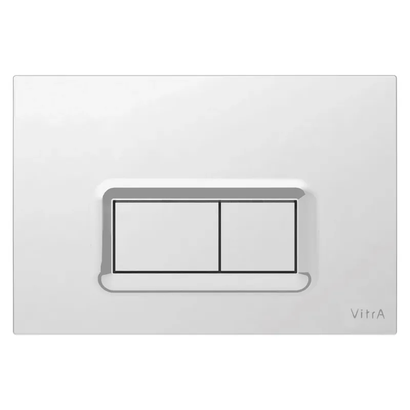 Fabrieksprijs Placca comando doppio pulsante cassetta WC Loop-R VitrA Placca comando doppio pulsante cassetta WC Loop-R VitrA Echome