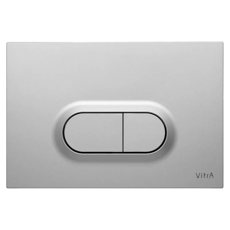 Speciale Aanbieding Placca comando doppio pulsante cassetta WC Loop-O VitrA Placca comando doppio pulsante cassetta WC Loop-O VitrA Echome