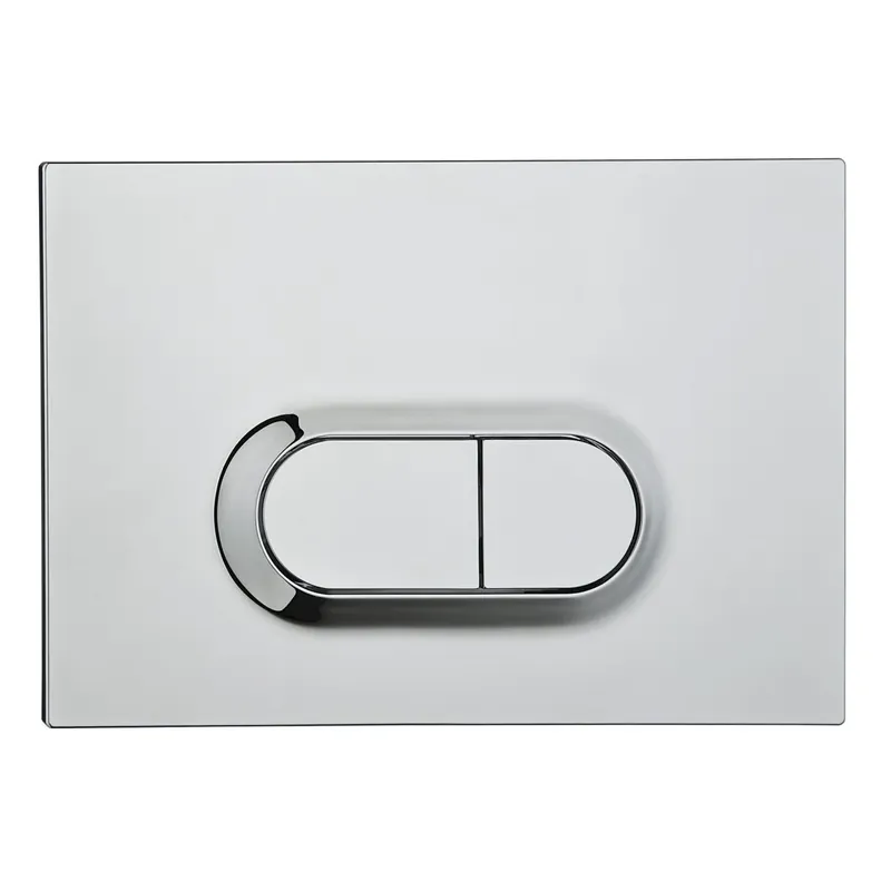 Superprijs Placca comando doppio pulsante cassetta WC Loop-O VitrA Placca comando doppio pulsante cassetta WC Loop-O VitrA Echome