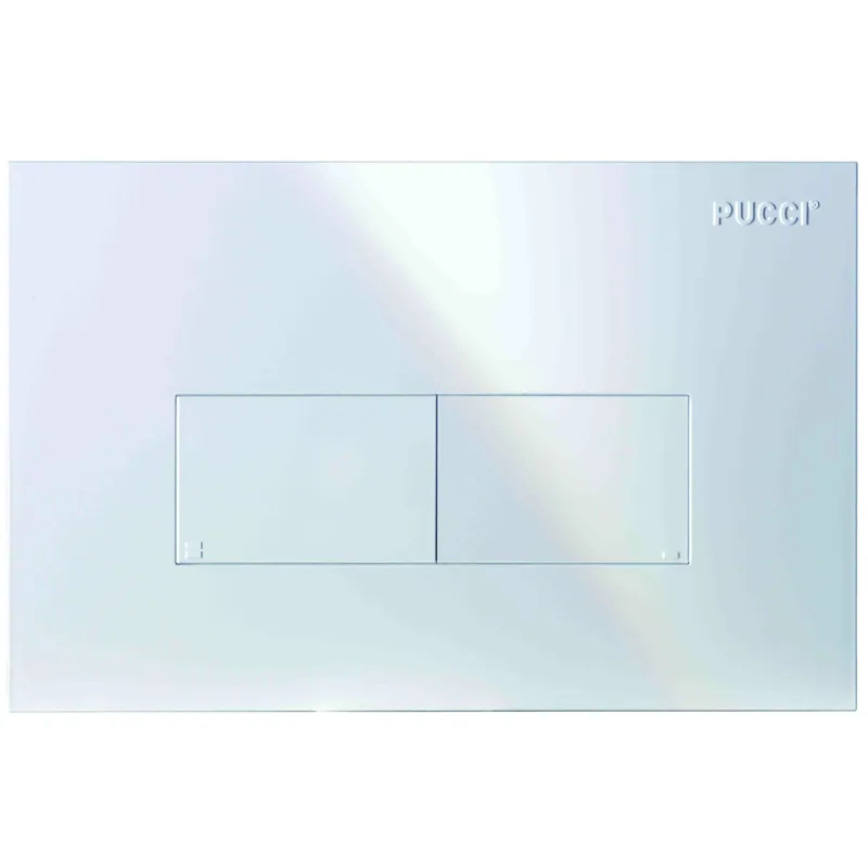 Weekendaanbieding Placca comando doppio pulsante rettangolare scarico WC Eco Pucci Placca comando doppio pulsante rettangolare scarico WC Eco Pucci Echome