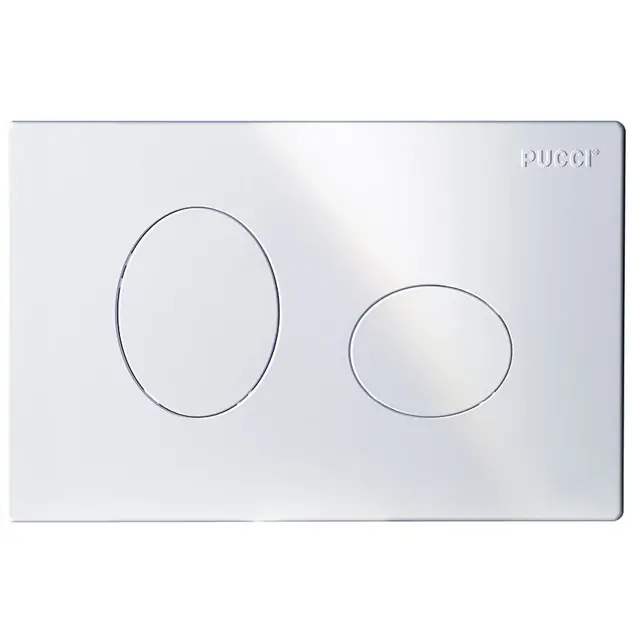 Bestseller Placca comando doppio pulsante ovale scarico WC Eco Pucci Placca comando doppio pulsante ovale scarico WC Eco Pucci Echome