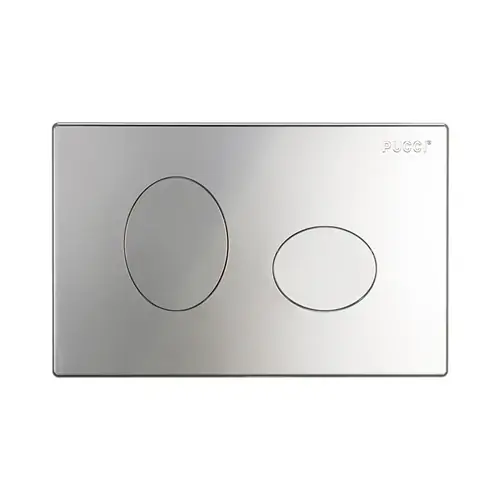Placca comando doppio pulsante ovale scarico WC Eco Pucci Placca comando doppio pulsante ovale scarico WC Eco Pucci Echome Nieuw