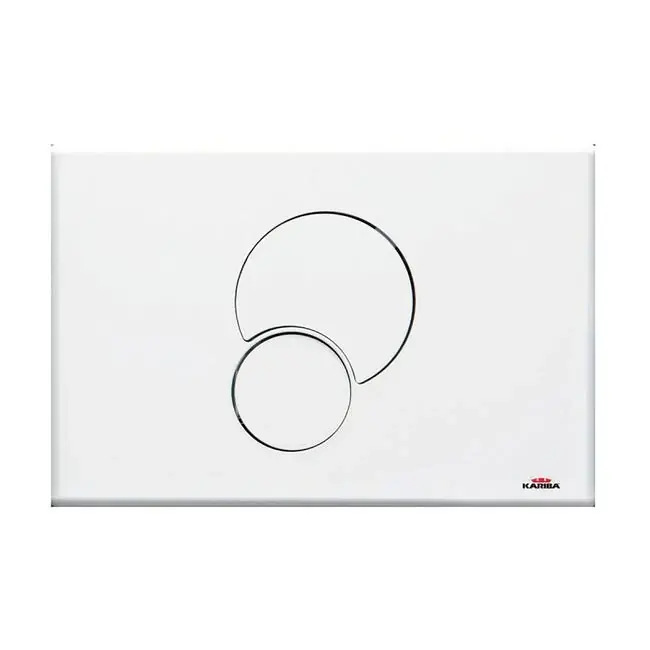 Weekendaanbieding Placca doppio pulsante tondo scarico WC Fidia Kariba Placca doppio pulsante tondo scarico WC Fidia Kariba Echome