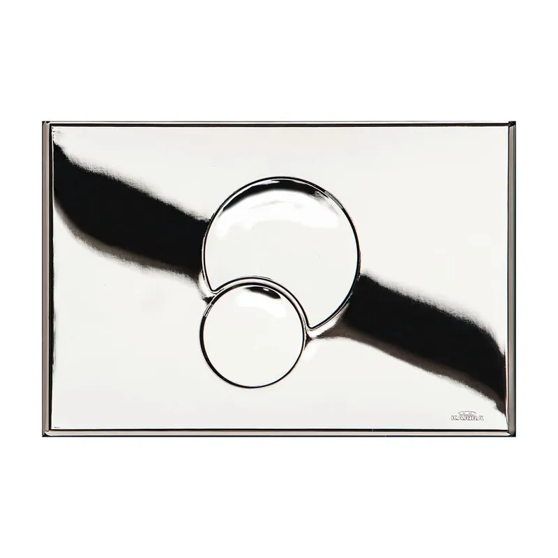 Populair Placca doppio pulsante tondo scarico WC Fidia Kariba Placca doppio pulsante tondo scarico WC Fidia Kariba Echome