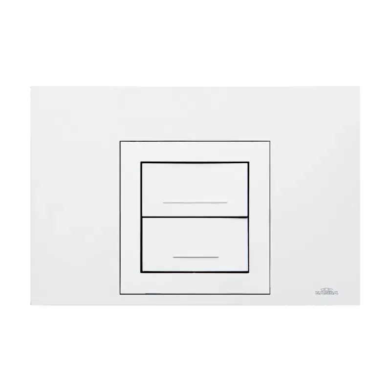 Placca doppio pulsante rettangolare scarico WC Aurea Kariba Placca doppio pulsante rettangolare scarico WC Aurea Kariba Echome Meest Verkocht
