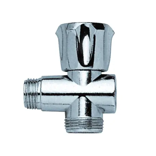 Rubinetto croce 3 vie metallo cromato lavatrice De Borri Rubinetto croce 3 vie metallo cromato lavatrice De Borri Echome Premium