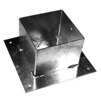 Portapilastro fisso a bicchiere zincato 101x101x150 mm Must-Have