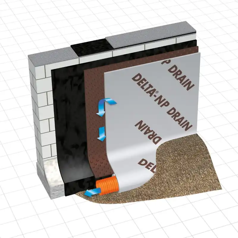 DELTA®-NP DRAIN Membrana Alveolare drenaggio mura interrate Dörken DELTA®-NP DRAIN Membrana Alveolare drenaggio mura interrate Dörken Echome Dagaanbieding