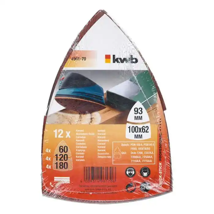 Set 12 fogli abrasivi kwb levigatrice Quick-Stick Einhell Set 12 fogli abrasivi kwb levigatrice Quick-Stick Einhell Echome Superprijs