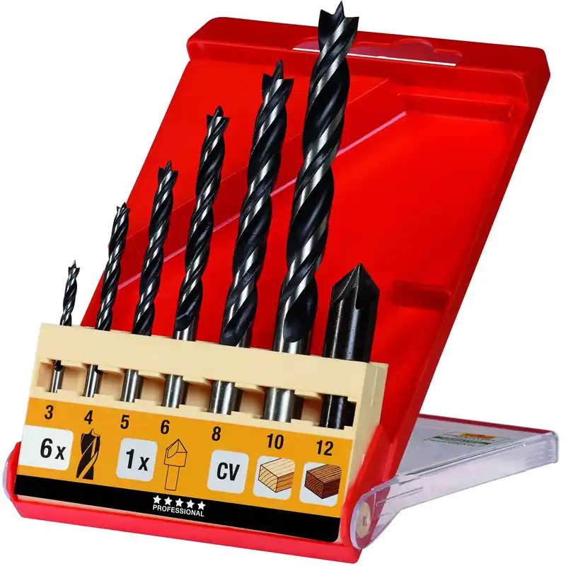 Set 6 punte elicoidali svasatore legno kwb Einhell Set 6 punte elicoidali svasatore legno kwb Einhell Echome Beste Prijs