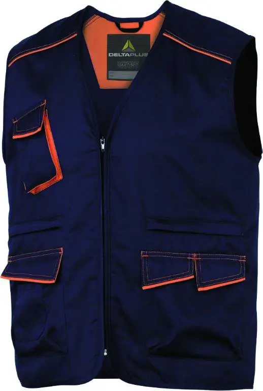 Gilet multitasca lavoro blu arancio Panostyle DeltaPlus Gilet multitasca lavoro blu arancio Panostyle DeltaPlus Echome Direct Verzonden