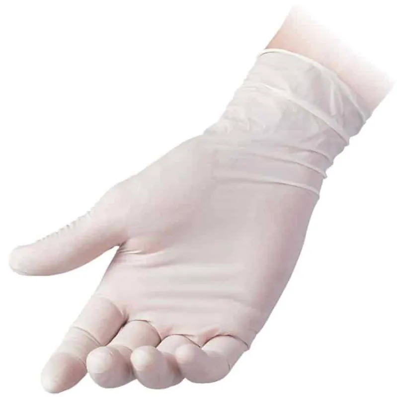 Alleen Vandaag Guanto monouso lattice bianco con polvere Reflexx 40 L/9