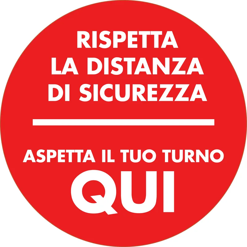 Favoriet Disco adesivo antiscivolo distanza sicurezza turno Disco adesivo antiscivolo distanza sicurezza turno Echome