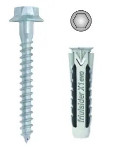 Hoge Kwaliteit Tassello universale 4 settori con ganci X1 Evo Friulsider 10x50